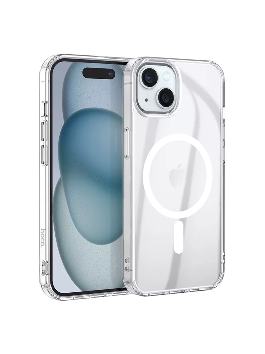 Чехол Hoco  Magnetic Smartphone CASE для iPhone 15  Прозрачный