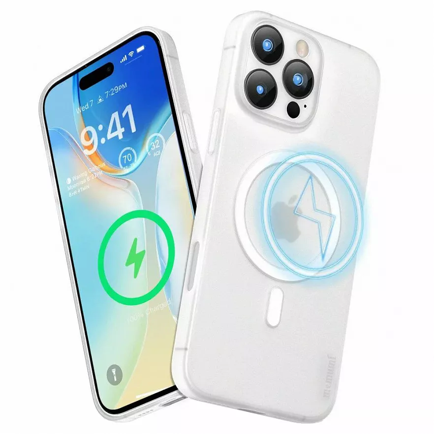 Чехол Memumi Super Slim с MagSafe для iPhone 16 Pro 6.3" прозрачный