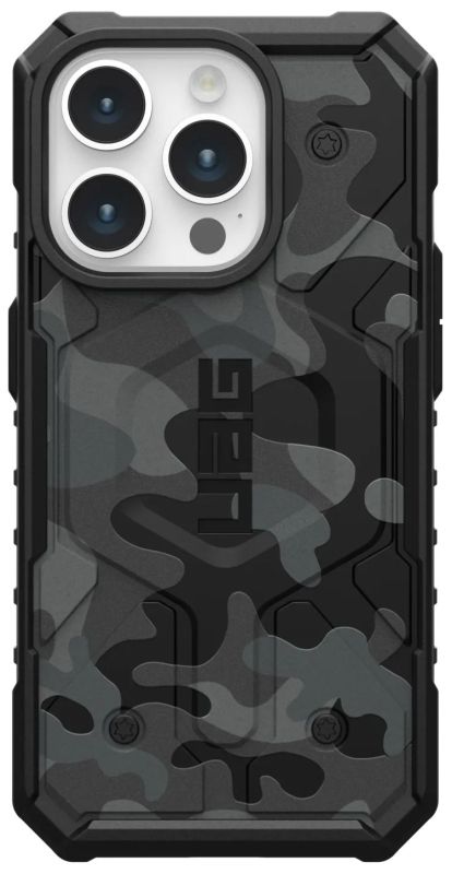 Чехол UAG Pathfinder MagSafe для iPhone 15 Pro Max, Темный камуфляж