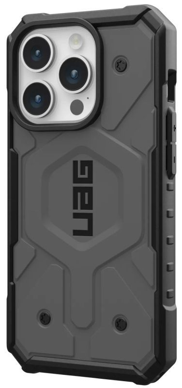 Чехол UAG Pathfinder MagSafe для iPhone 15 Pro Max, Серебро
