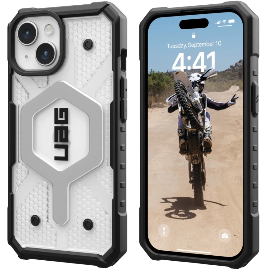 Чехол с поддержкой MAGSAFE Uag Pathfinder для iPhone 15 Plus, цвет  Прозрачный (114311114343)