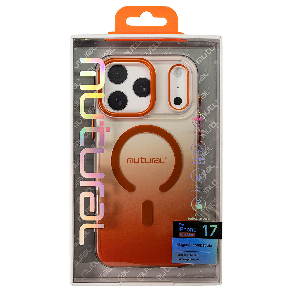 Чехол Mutural силиконовый для iPhone 17 Pro Max Orange