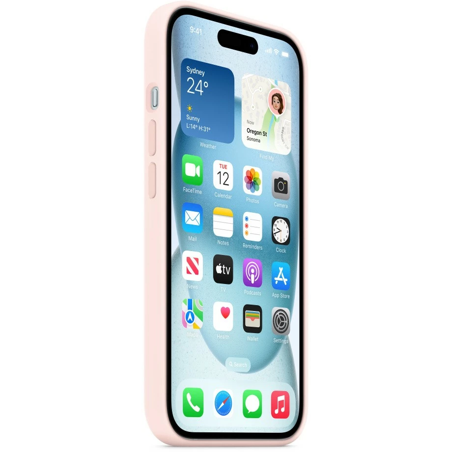 Чехол для iPhone 15 Силиконовый, Розовый (Light Pink)