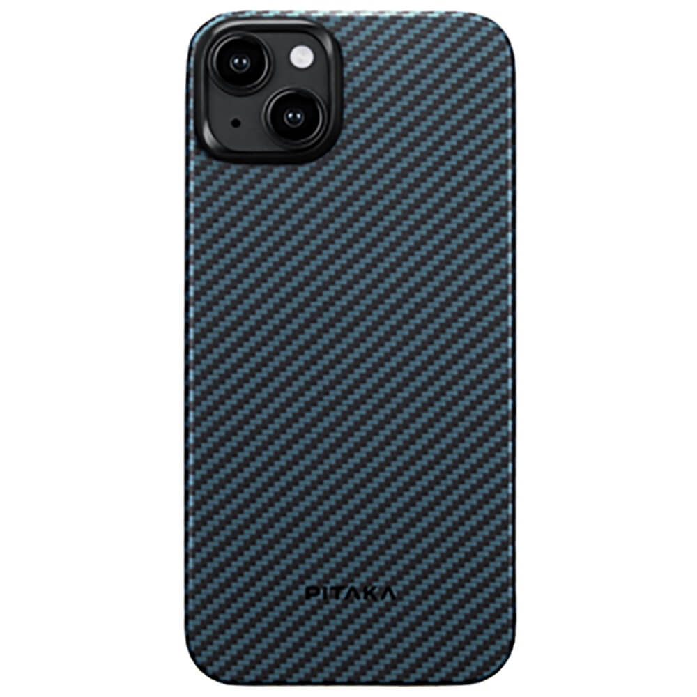 Чехол Pitaka MagEZ Case 4 для iPhone 15 Plus (6.7"), черно-синий, Кевлар