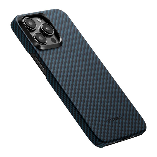 Чехол Pitaka MagEZ Case 4 для iPhone 15 Pro Max 1500D Black/Blue Twill (KI1508P)