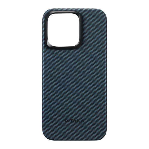 Чехол Pitaka MagEZ Case 4 для iPhone 15 Pro Max 1500D Black/Blue Twill (KI1508P)