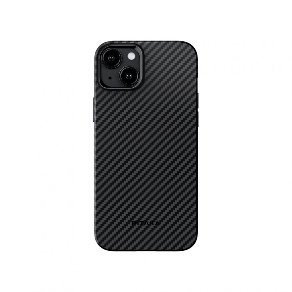 Чехол PITAKA MagEZ Case Pro 4 для iPhone 15 черно-серый 1500D (KI1501MMP)