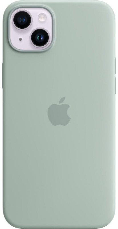 Чехол iPhone 14 Plus Silicone MagSafe, светло-зеленый