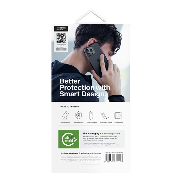 чехол Uniq для iPhone 15 Pro  Combat AF Smoke Blue (MagSafe)