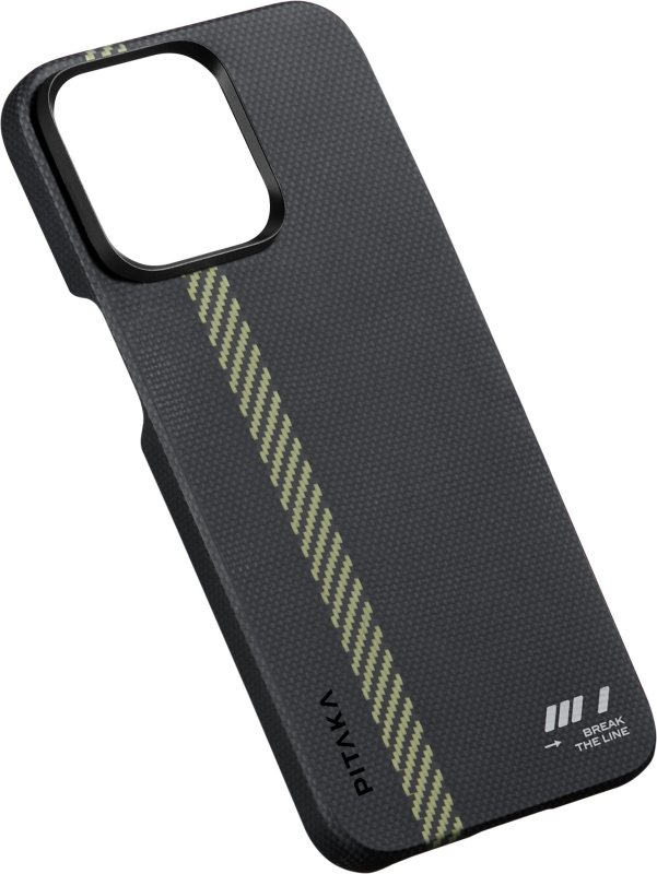 Чехол Pitaka Fusion Weaving MagEZ 5 для iPhone 15 Pro, Break the Line