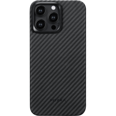 Чехол Pitaka MagEZ Case 4 для iPhone 15 Pro (6.1"), черно-серый, Кевлар (KI1501P)