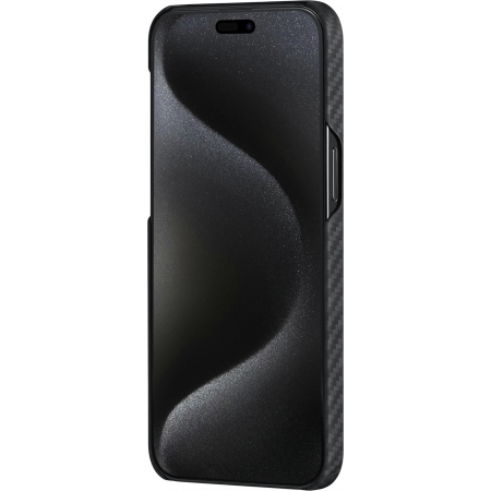 Чехол Pitaka MagEZ Case 4 для iPhone 15 Pro (6.1"), черно-серый, Кевлар (KI1501P)