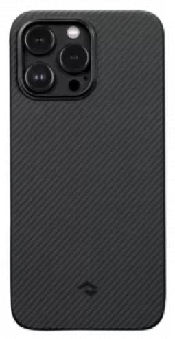 Чехол Pitaka MagEZ Case 3 для iPhone 14 Pro (6.1"), черно-серый узкое плетение, Кевлар 600D