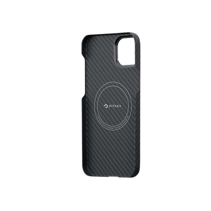 Чехол PITAKA MagEZ Case 3 для iPhone 14 черно-серый Кевлар 1500D Twill (KI1401)