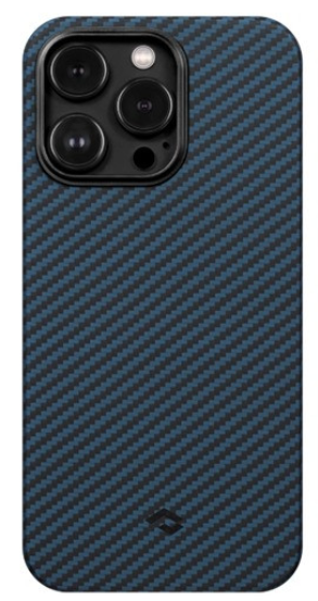 Чехол PITAKA MagEZ Case 3 для iPhone 14 Pro MAX 6.7", черный/синий (Black/Blue Twill) 1500D