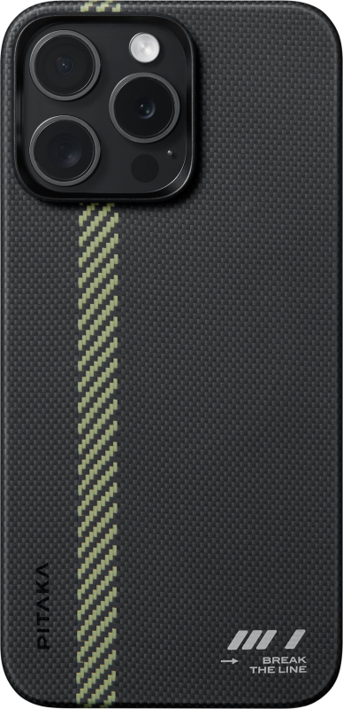 Чехол Pitaka Fusion Weaving MagEZ 5 для iPhone 15 Pro Max, Break the Line