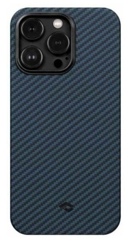 Чехол PITAKA MagEZ Case 3 для iPhone 14 Pro 6.1", черный/синий (Black/Blue Twill) 1500D