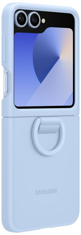 Чехол Samsung Z Flip6 Silicone Ring Case- небесно-голубой