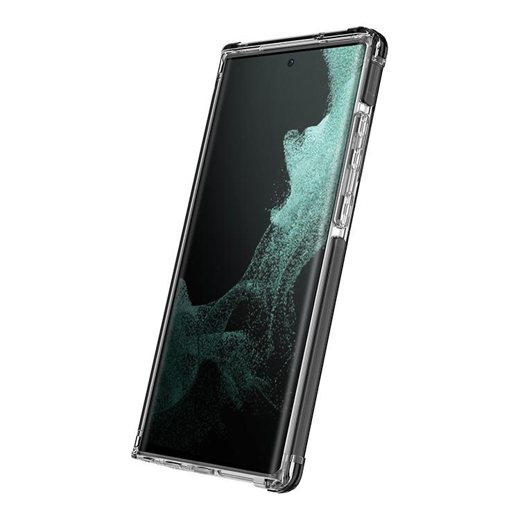 Чехол Uniq Combat Black для Samsung S23 Ultra, прозрачный (черная рамка)