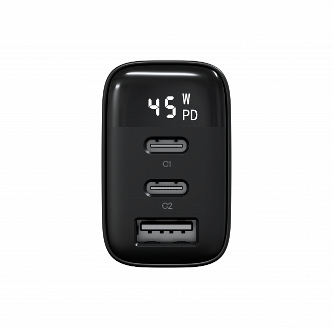 Cетевое зарядное устройство Magssory Digit 45W GaN, черный