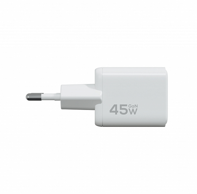 Компактное сетевое зарядное устройство Magssory Nano 45W GaN, белый