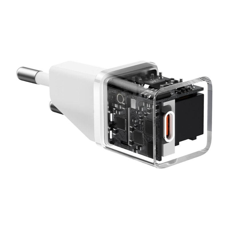 Сетевое зарядное устройство OS-Baseus GaN5 Fast Charger(mini) 1C 20W EU (CCGN050102) Белое