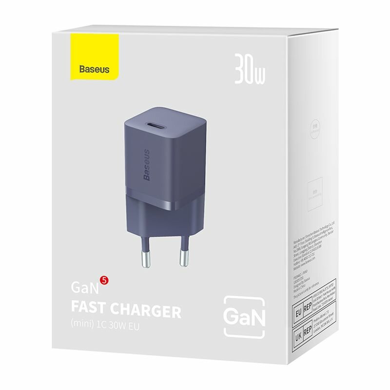 Сетевой адаптер Baseus GaN5 Fast Charger(mini) 1C 30W черный