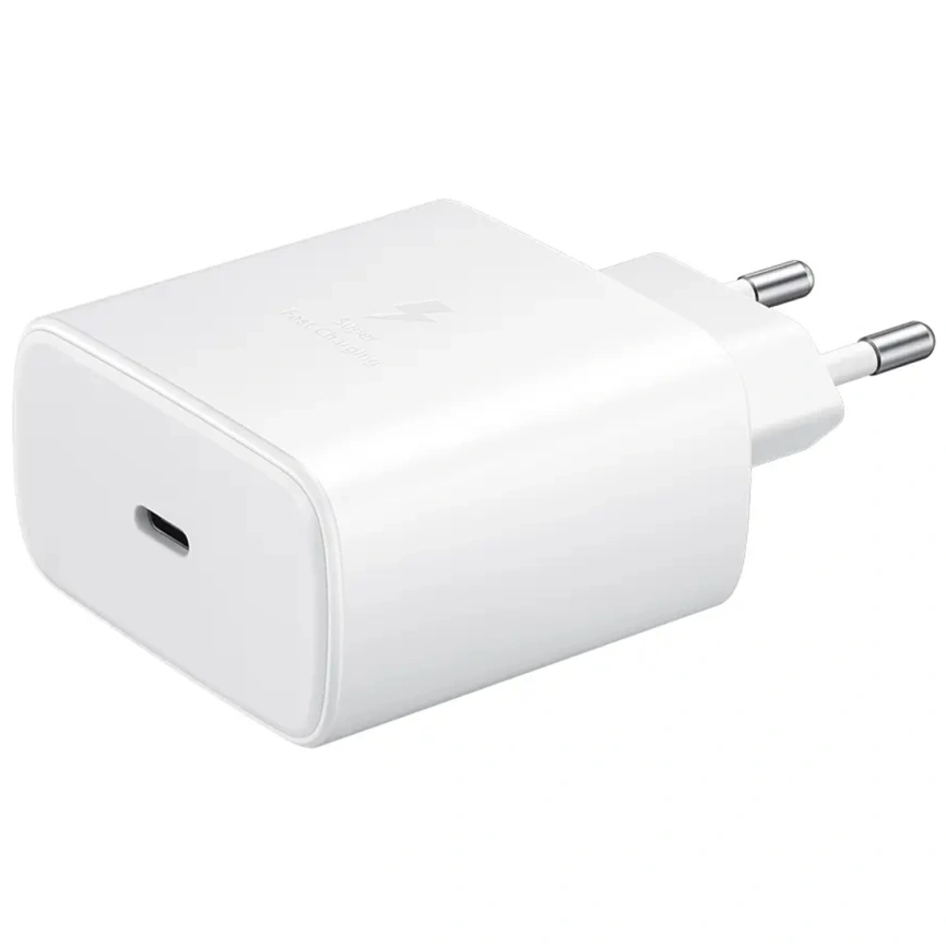 Сетевое зарядное устройство Samsung 45W USB-C EP-TA845, Белый + кабель