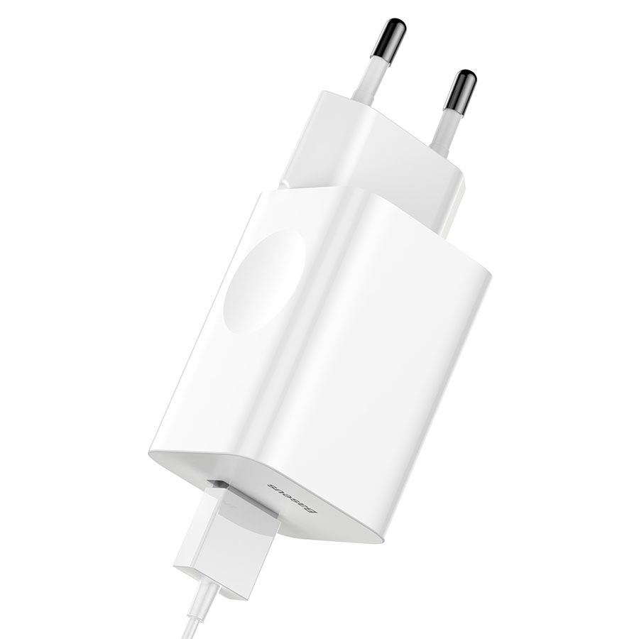 Зарядное устройство BASEUS BX02 Quick Charger USB, 3A, 24W, белый - CCALL-BX02
