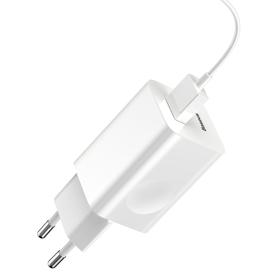 Зарядное устройство BASEUS BX02 Quick Charger USB, 3A, 24W, белый - CCALL-BX02