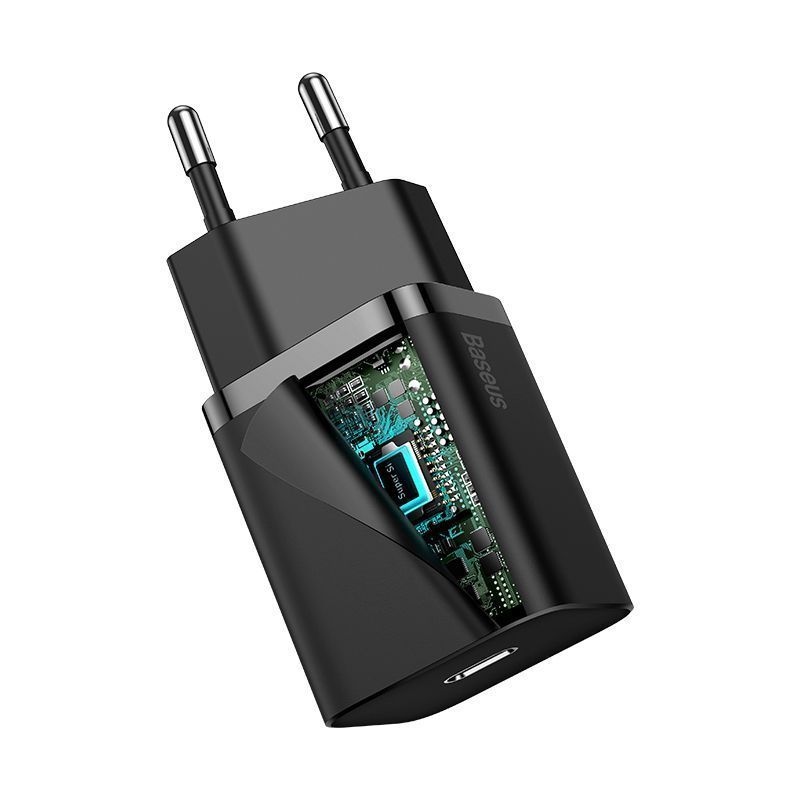Зарядное устройство Baseus Super Si Quick Charger 1C 20W EU Черный - CCSUP-B01