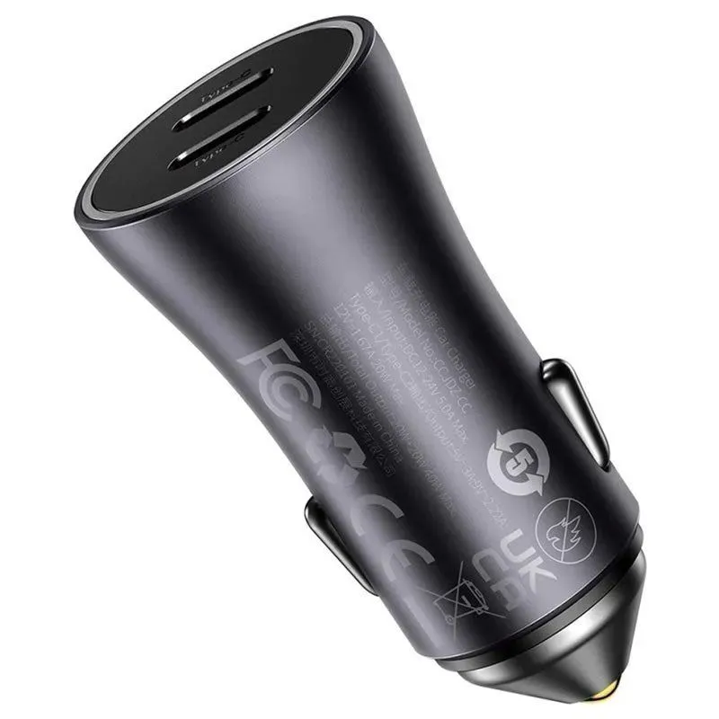 Зарядное устройство Baseus Golden Contactor Pro Dual C+C 40W Dark Grey