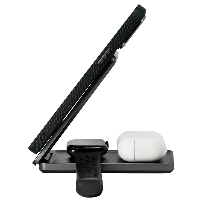 Беспроводное зарядное устройство Magssory Flip 3 в 1 Black