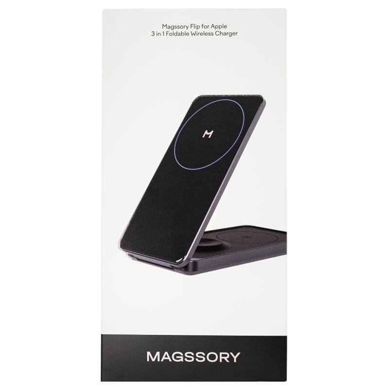 Беспроводное зарядное устройство Magssory Flip 3 в 1 Black