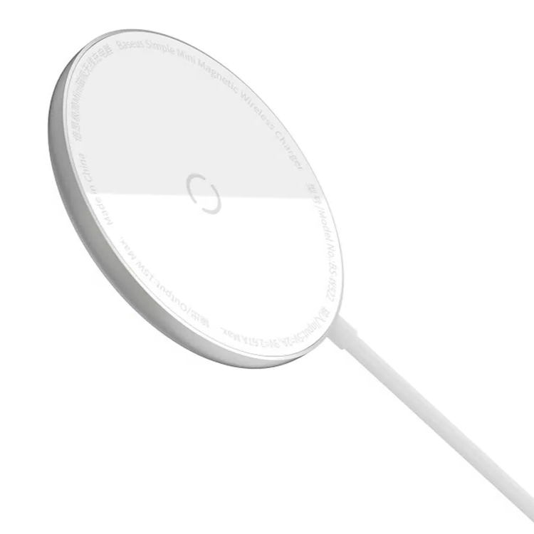 Беспроводное зарядное устройство Baseus Simple Mini3 Magnetic Wireless Charger 15W серебристый