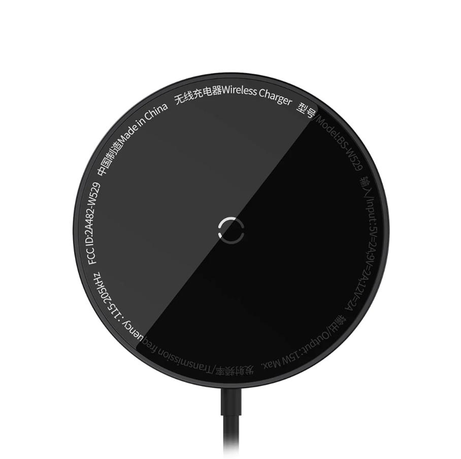 Беспроводное зарядное устройство Baseus Simple Mini3 Magnetic Wireless Charger 15W Черный
