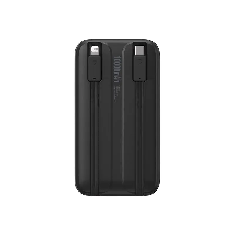 Внешний аккумулятор Baseus Comet Series с двойным кабелем и цифровым дисплеем, 10000 mAh, 22.5 W Black