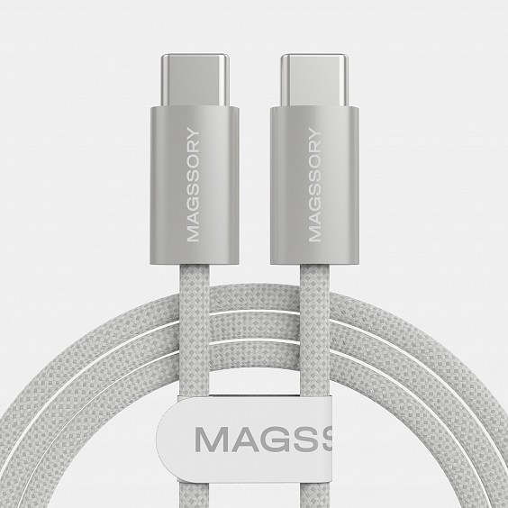 Кабель Magssory Line C 60W USB-C, 1,5 м, Белый