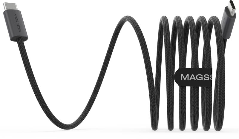 Кабель Magssory Line C 60W USB-C, 2,4 м, Темно-серый