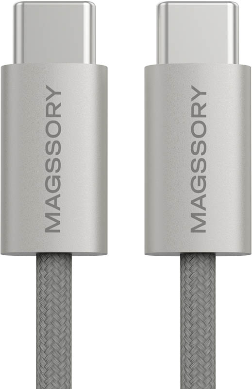 Кабель Magssory Line C 60W USB-C, 2,4 м, Серый