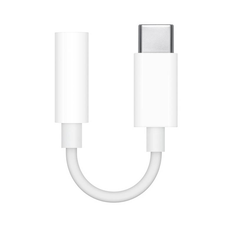 Переходник Apple MU7E2ZM/A, USB Type-C (m) - Jack 3.5 (f), белый