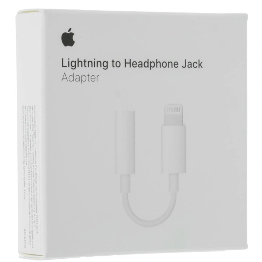 Переходник Apple Lightning to 3,5mm Headphone Jack White