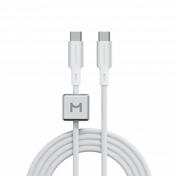 Магнитный кабель с утяжелителем Magssory Dice C, 2,4м White
