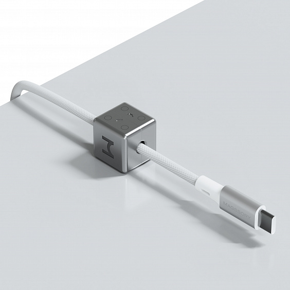 Магнитный кабель с утяжелителем Magssory Dice C, 2,4м White