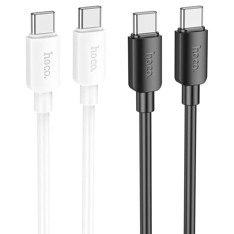 Кабель USB-C HOCO X96 Hyper Type-C - Type-C, 3A, 60W, 25 см, белый Черный