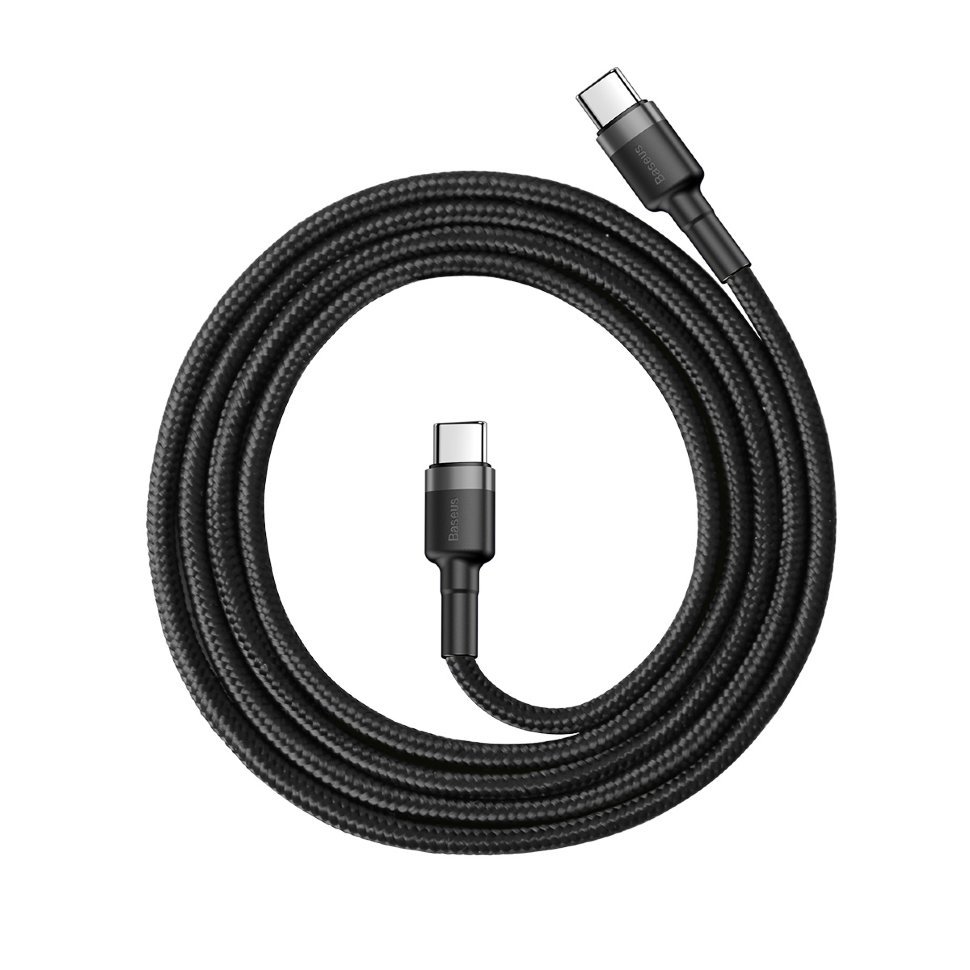 Кабель Baseus Cafule Series Type-C PD2.0 60W Flash charge Cable (20V 3A) 1M (CATKLF-GG1) - Gray black