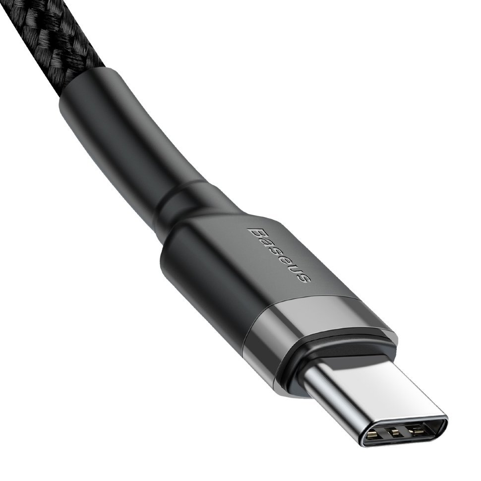 Кабель Baseus Cafule Series Type-C PD2.0 60W Flash charge Cable (20V 3A) 1M (CATKLF-GG1) - Gray black