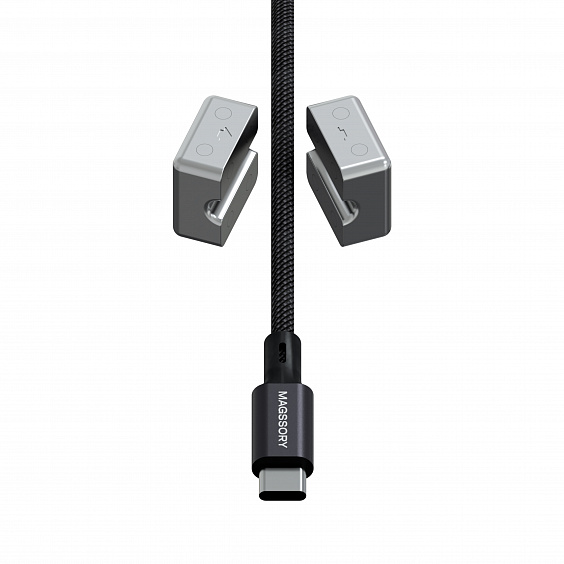 Магнитный кабель с утяжелителем Magssory Dice C, 2,4м Black