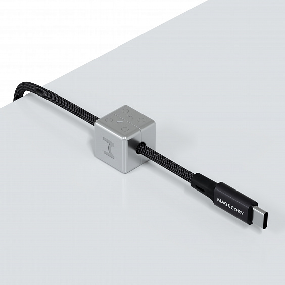 Магнитный кабель с утяжелителем Magssory Dice C, 2,4м Black