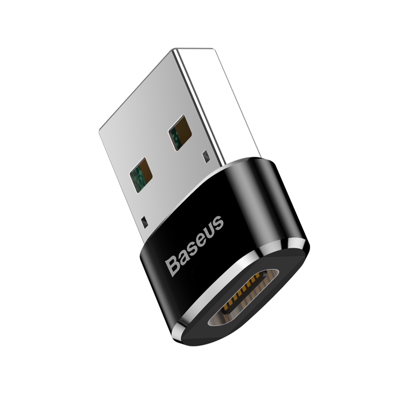 Адаптер Baseus USB Male To Type-C Female Adapter Converter 5A Черный